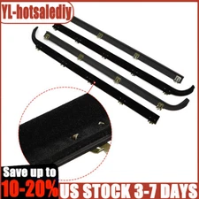 4Pcs Inner & Outer Window Sweep Felts Seals Weatherstrip For Ford 1987-1997