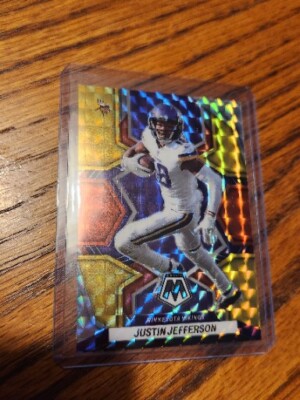 ゆjustin様確認用 2022 Mosaic Justin Jefferson Red Yellow Choice Prizm25 / 80 #129
