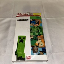 Minecraft Design Little Boys 5 Pack Character Print Briefs Size 8 Soft Cotton