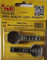 MW22 Cmk 5119 A6M5C Zero – Main Undercarriage Bays Set 1/32 / For Hasegawa Kits
