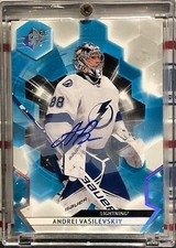 2020-21 UPPER DECK SPX ANDREI VASILEVSKIY, #68, AUTO, STANLEY CUP CHAMP BOLTS  P