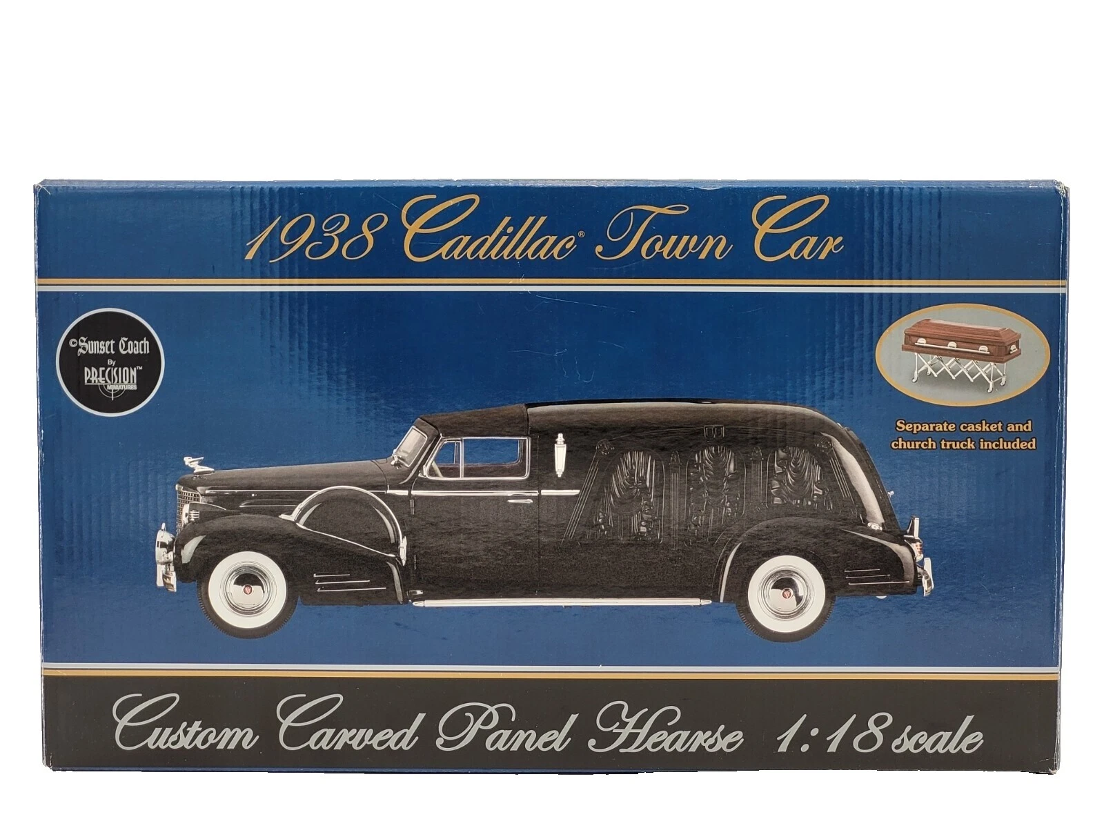 CADILLAC Negro Vintage fabricación Diecast coches, camiones y camionetas