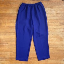 Vintage High Waist Pants Plus Size 1X 18W 33-37" Elastic Waist 1990s Purple