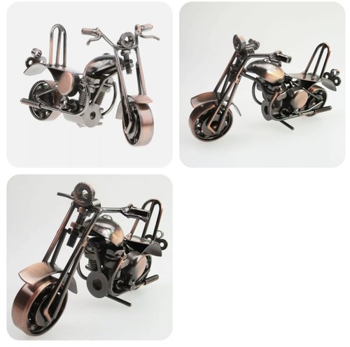 Desk Craft Motorbike Showcase Model Metalwork Creative Gift - Bronze Heavy - Picture 8 of 9