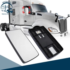 For Kenworth T680 T880 Main Big Mirror Glass Upper Door Mirror Convex Heated