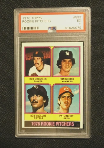 1976 Ron Guidry Rookie, Topps # 599, PSA 5, NY Yankees, Louisana Lightning!