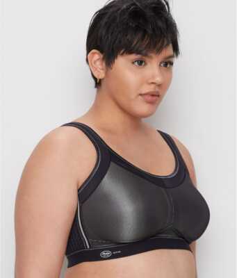 Anita BLACK Active Momentum Wire Free Sports Bra, US 32C, UK 32C