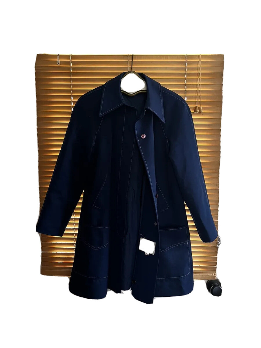 Vintage Raincoat-Forecaster of Boston Size 13/14 Blue Raincoat - Great Condition-image