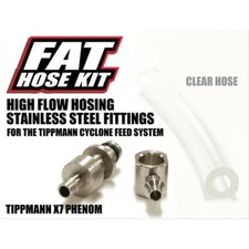 TechT Paintball Fat Hose Upgrade Kit For Tippmann X7 Phenom Cyclone Feed System