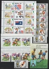 SOCCER COLLECTION OF 5 DIFFERENT MNH M/S & 2 SETS MNH STAMPS