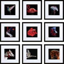 HEART ART 9-Pack 10x10 Picture Frames, Display 6x6 with Mat or 10x10 Photos
