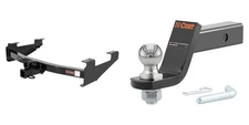 CURT Trailer Hitch Tow Kit 2in Receiver Class 3, Ball Mount, Pin & Clip - 13208