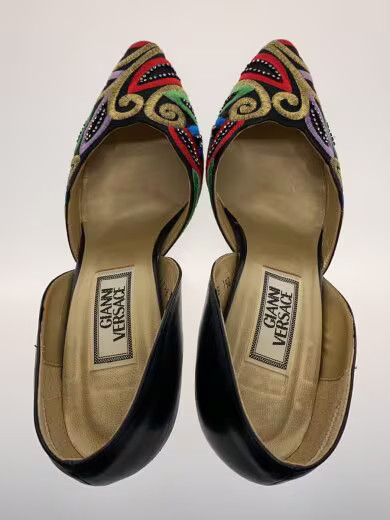 GIANNI VERSACE/Embroidered/Jeweled High Heel Pumps/Size 35.5/Multicolor thumbnail 3