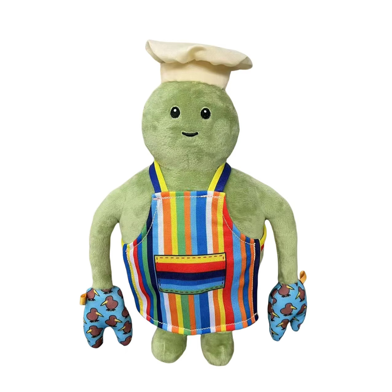 28cm Green Chef Plush Toy Soft Stuffed Doll Cute Character Gift