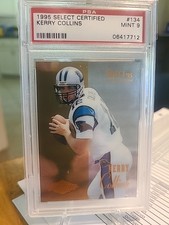 1995 Select Certified - Rookie Kerry Collins #134 Mirror Gold (RC)  PSA 9 MINT