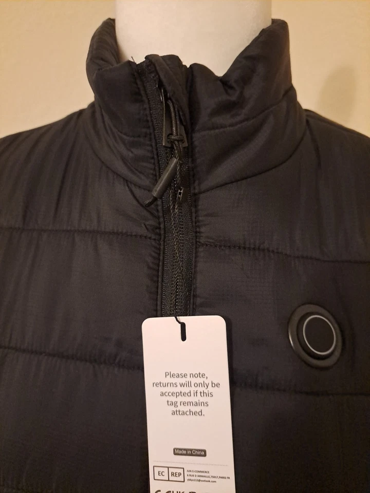 Chaleco térmico negro talla M PKTS delantero nuevo con etiquetas Foto 4 de 4