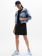 Athleta New Women's Dress Short Sleeve Black SP Essential Tee Round Neck Whimsy