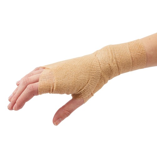 12-Rolls Tan Self Adherent Bandage Wrap, Vet Tape, Medical Tape (3 In x 5 Yds) - Picture 6 of 10