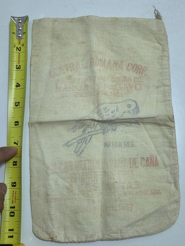 DOMINICAN REPUBLIC 🇩🇴 EXTREMELY RARE CENTRAL ROMANA 5 LBS CLOTH SUGAR SACK