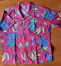 Vintage Surf Line Hawaii Hawaiian Aloha Shirt Men XL Red Pineapple Tropical Jams