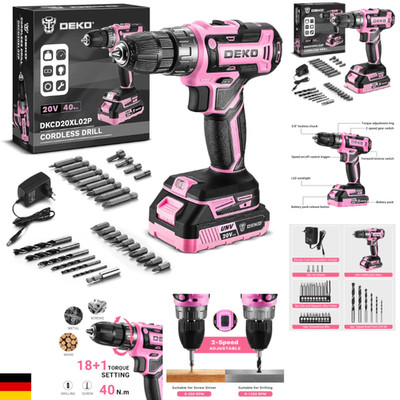 20 V Hammerbohrer | 40 Nm Drehmoment | 18+1 Stufen