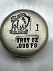 Bison Bullion 1 Troy oz .999 Fine Silver - Hand Poured Round