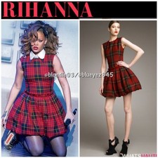 McQ by Alexander McQueen puffball tartan plaid dress IT44/US8