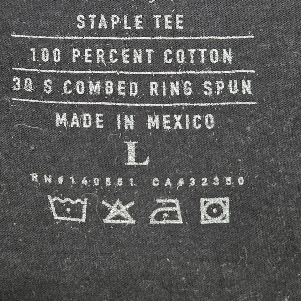 Camisa Roark Hombre L Negra Estampado Gráfico Pez Eslogan Gorpcore Manga Corta Foto 4 de 4