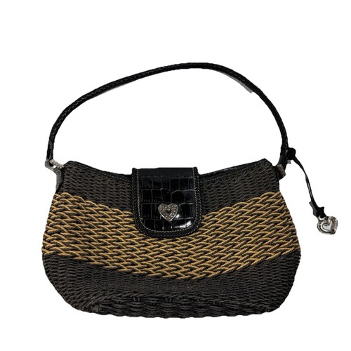 Brighton Sydney borsa in pelle di paglia firma cuore charm Western Cottagecore