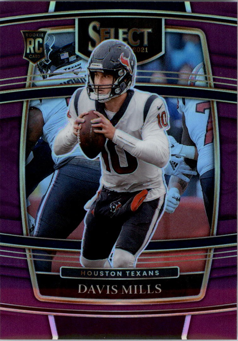 2021 Select Prizm Purple #65 Davis Mills /75 - FB