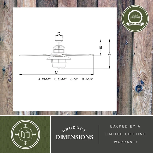 Vaxcel International F0044 Charleston 56" Ceiling Fan - Picture 6 of 11