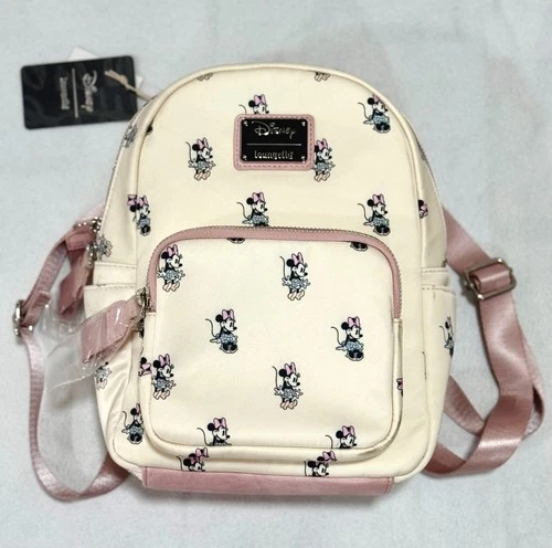 🎀 Loungefly Disney Minnie Mouse Backpack – Cream & Pink – BRAND NEW with Tags!