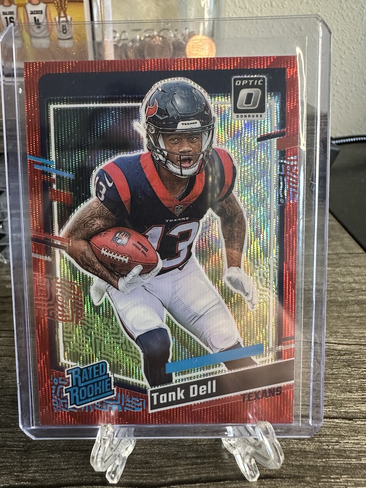 2023 Panini Donruss - RC Tank Dell #341 Optic Preview Red Wave Prizm (RC)