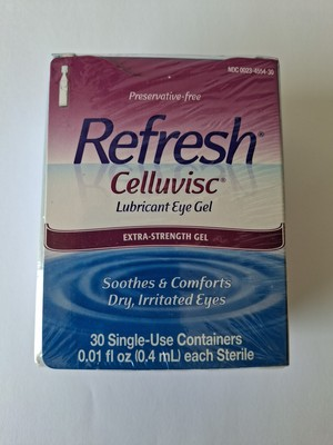 #ad Refresh Celluvisc Lubricant Eye Gel. 30 Single Use Containers. 0.4ml $15.00