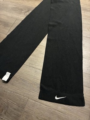 VTG Y2K NIKE Embroidered Swoosh Logo Unisex Athletic Fleece Scarf Black 63x9