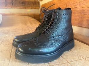 GRENSON FRED BROGUE BOOT BLACK SIZE UK 10G/11G US - USED GOOD CONDITION Fred Pull On | Mens Brogue Boots in Black | Grenson main image 2