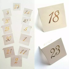 Elegant Table Number 1-30 with Gold Calligraphy - Perfect For Any Party Pack x 2