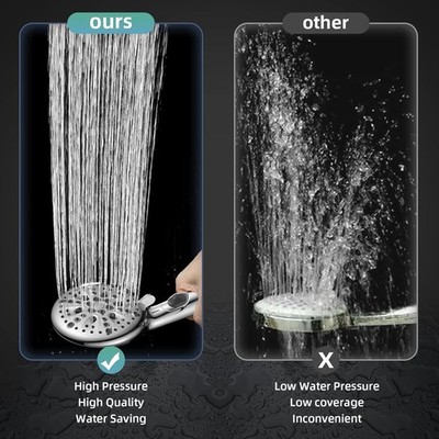 AS-SEEN-ON-TV High Pressure 9-Mode Handheld Shower Head-Antimicrobial