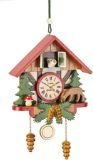 Authentic German Erzgebirge Handcraft Tree Ornaments Tree Ornament Cuckoo Clock