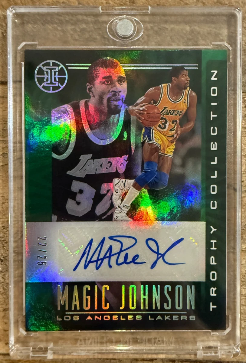 Panini Magic Johnson Basketball Autographed Sports Trading Cards