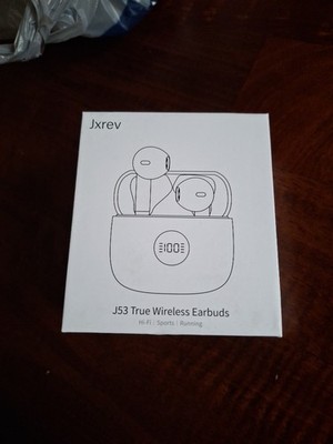 Jxrev J53 True Wireless Earbuds Bluetooth 5.3 Hi-Fi Stereo Headphones with LED