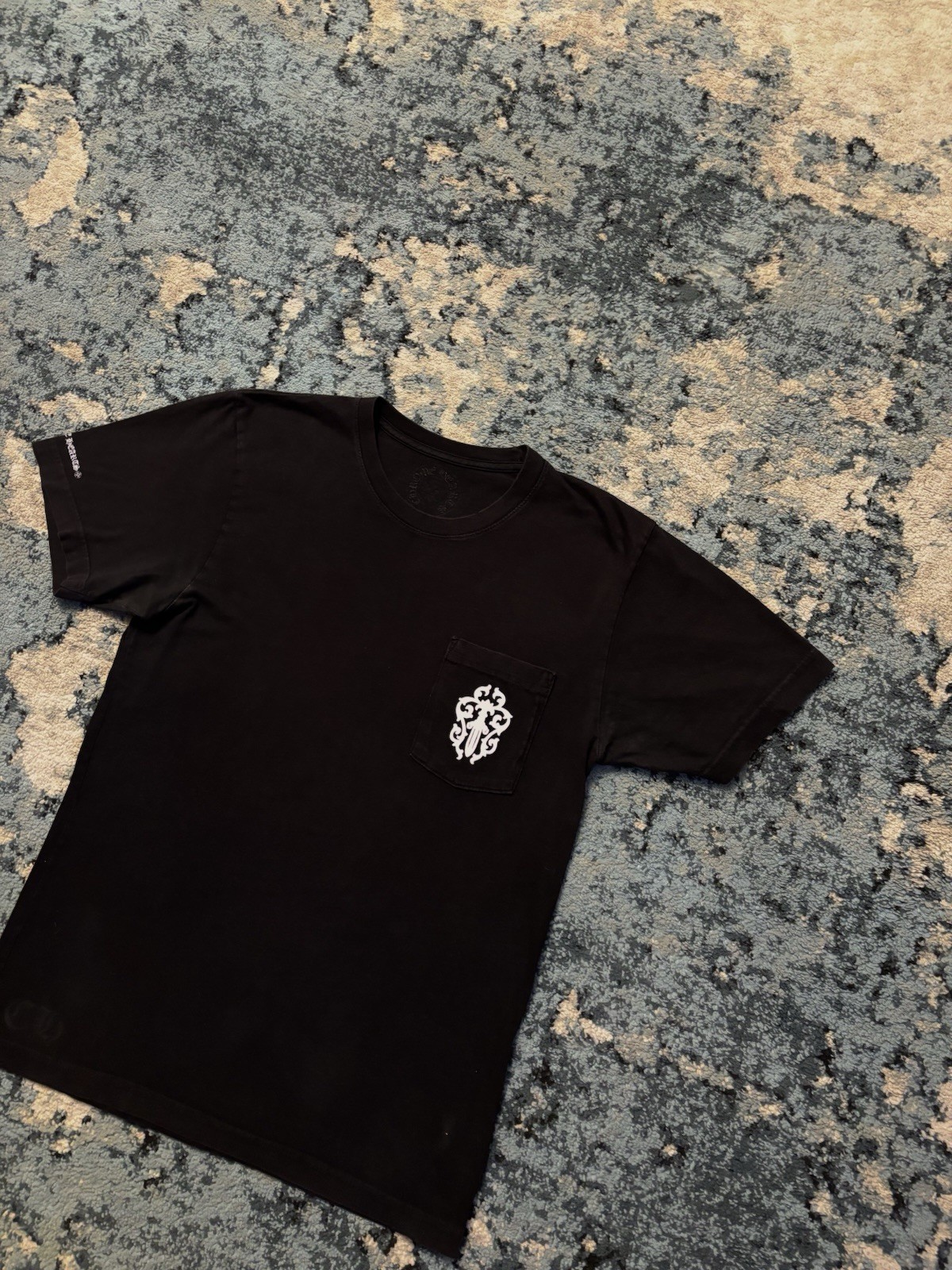 Chrome Hearts Half Script Dagger Black T Shirt Si… - image 3