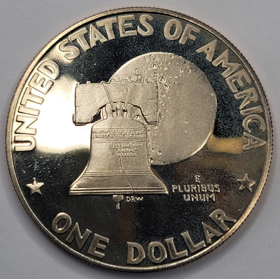 1776 - 1976 S Proof Cameo Eisenhower Dollar Type 1 Reverse CN-Clad