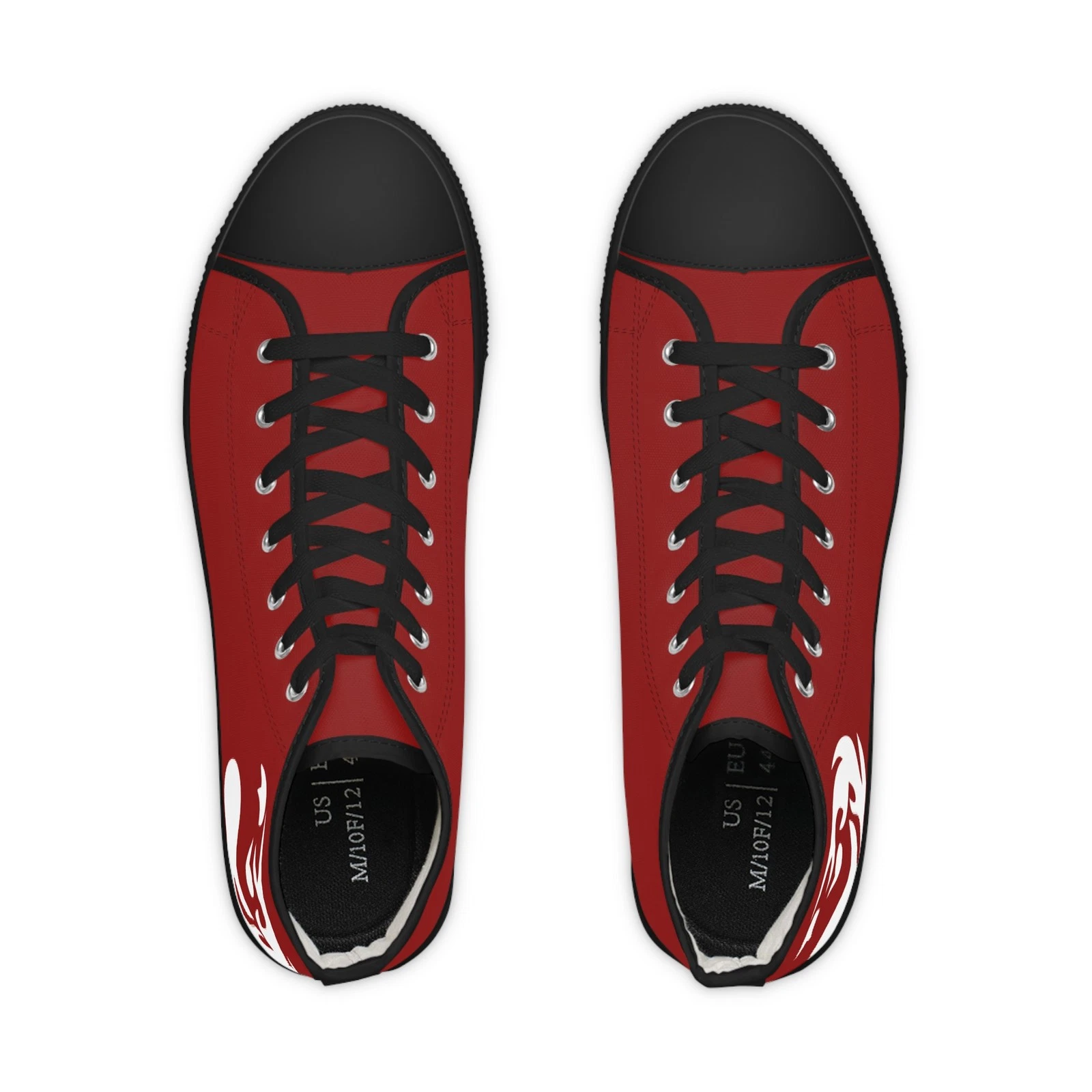 High Top Sneakers Men MTG fan art Fire Red Mana symbol game mountain Shoes