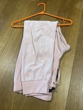 ladies clothes size M Juicy Couture Black Label Pink Velour  Tracksuit Trousers