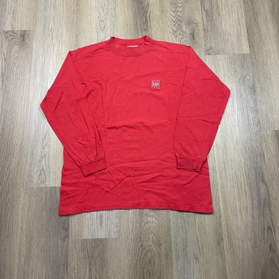 Nebraska Cornhuskers Shirt Mens Large Red College Football Long Sleeve Made USA
