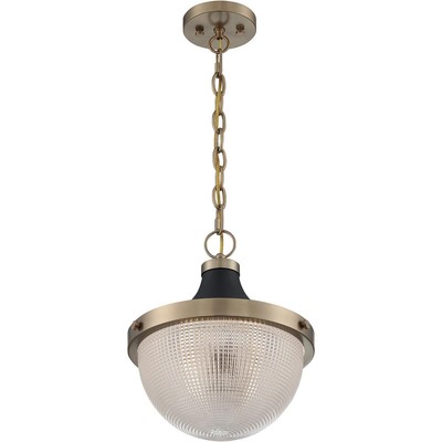Nuvo Lighting 60/7060 Faro Pendant Burnished Brass and Black Accents