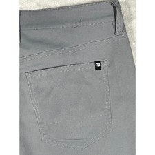 TravisMathew Mens Grey Golf Pants Size 33 Performance 5-Pocket Activewear 4602
