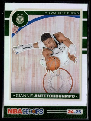 2024-25 NBA Hoops #166 Giannis Antetokounmpo Holo Opti-Chrome Milwaukee Bucks