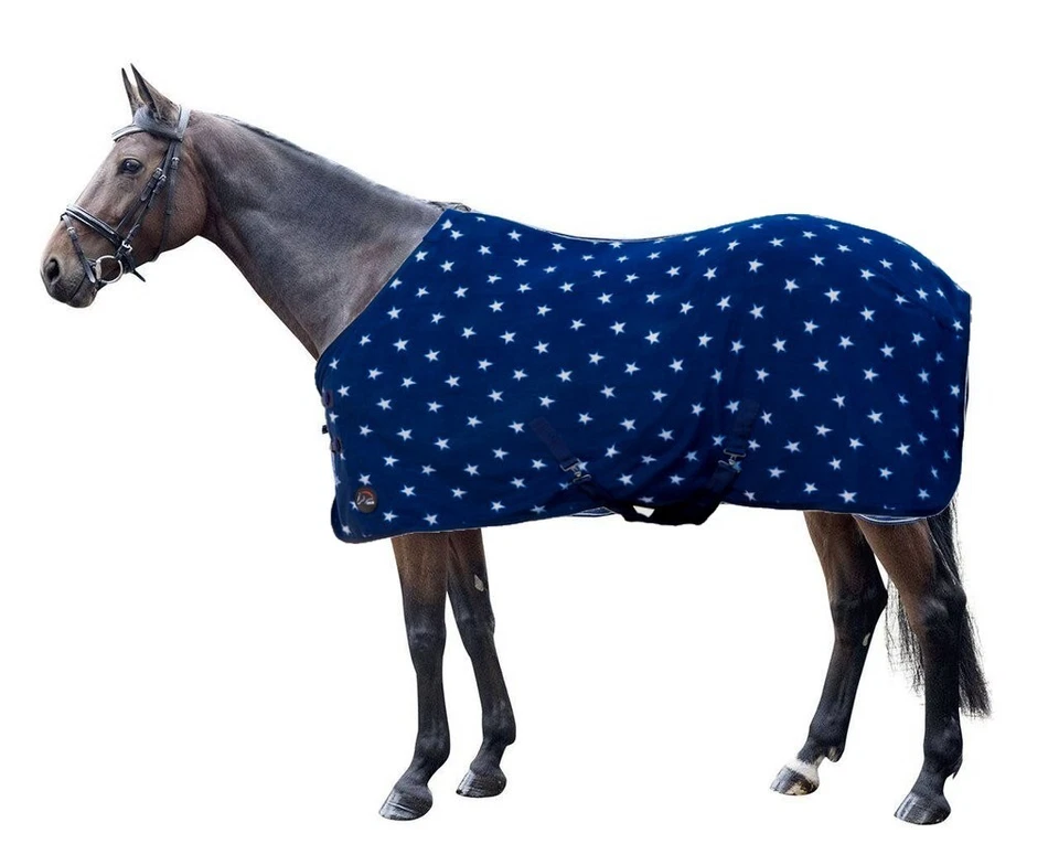 HKM Starry Sky Abschwitzdecke Gr. 125 135 145 155 165 mit Kreuzgurten - Bild 2 von 2